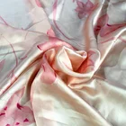 Wholesale White color 100% pure Silk Satin Fabric for printing or dyeing silk mulberry fabric