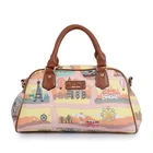 Stylish printed design bag women leather tote bag for outdoor