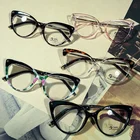 Custom Logo Cat Eye Frame Blue Light Blocking Glasses 2019 Fashionable Optical Eyeglasses Frames for Women