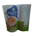 Self supporting food plastic packaging bag