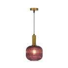 Nordic Decorative Dark Red Glass Lampshade Lustres Suspension Luminaire Pendant Light