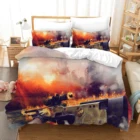 Newest 3D Printed CS Quilt Duvet Pillowcase Cover Bed Sheet Polyester Bedsheet Set for Queen King Kid Size
