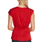 Silk Blouse Summer Fashion Design O Neck Sleeveless Cinched Waist Women Clothes Casual Shirt Silk Blouse Tank Top