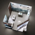 Aluminum Exhibition Booth Exhibition Booth Aluminum Portable Kiosk Modular Exhibition Stand 10x10ft Island Booth