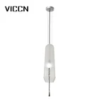 Energy saving European style chrom iron hanging wire glass shade mini led pendant light
