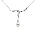 Wedding Necklace Set Jewelry 925 Sterling Silver Pearl Necklace