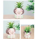 Pots Resin Cute Girls Mini Planter Ornament Succulent Pots For Plants