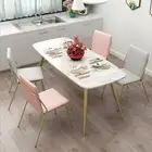 Glass Dinning Table Cheap Luxury Tulip 6 Seater 48 Round Glass Marble Dinning Table Tops