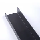 Kitchen Cabinet Black Aluminium Concealed Square Drawer Kichen Concealed Handle