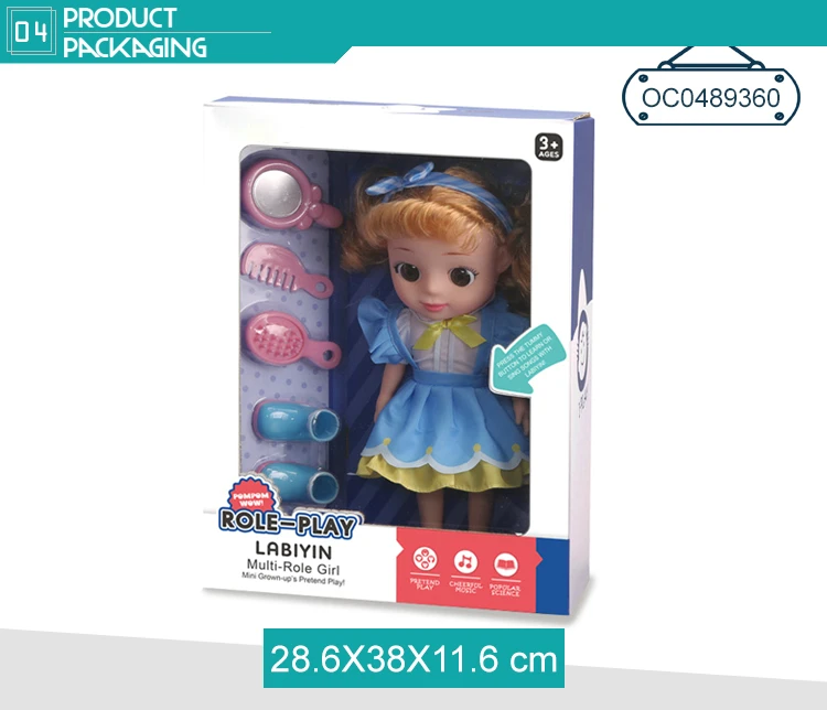 birthday gift dress-up fashion little girl dolls set for sale