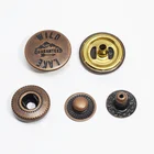 Hot sale custom Nickel-Free spring type brass 8mm 4 parts metal snap button