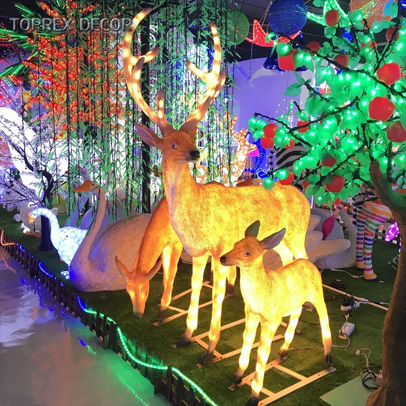 large outdoor resin reindeer