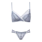 In-Stock Items Bra Women Sexy Thin Bra for Women Without Underwire Gather Adjustable Bra with Sexy Lacy Back