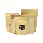 Custom Zipper Kraft Paper Bag For Coffee, Tea, Milk Powder, And Other Snack Food
