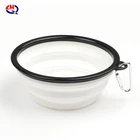 LMQ new design suction cup pet bowl sucker double plastic pet bowl for dogs cats puppy