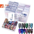 New Design 4cm Width Flower Laser Leopard Nail Foil Transfer Paper Roll Set