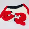 Popular boxing handmade crochet baby infant sport photography glove clothing suit