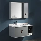 K603 Nordic style hotel plywood wall mount bathroom basin bath vanity