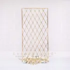 Double Sides Candle Wall Wedding Decoration Gold Stainless Steel ELENTARI Wedding Panel Backdrop