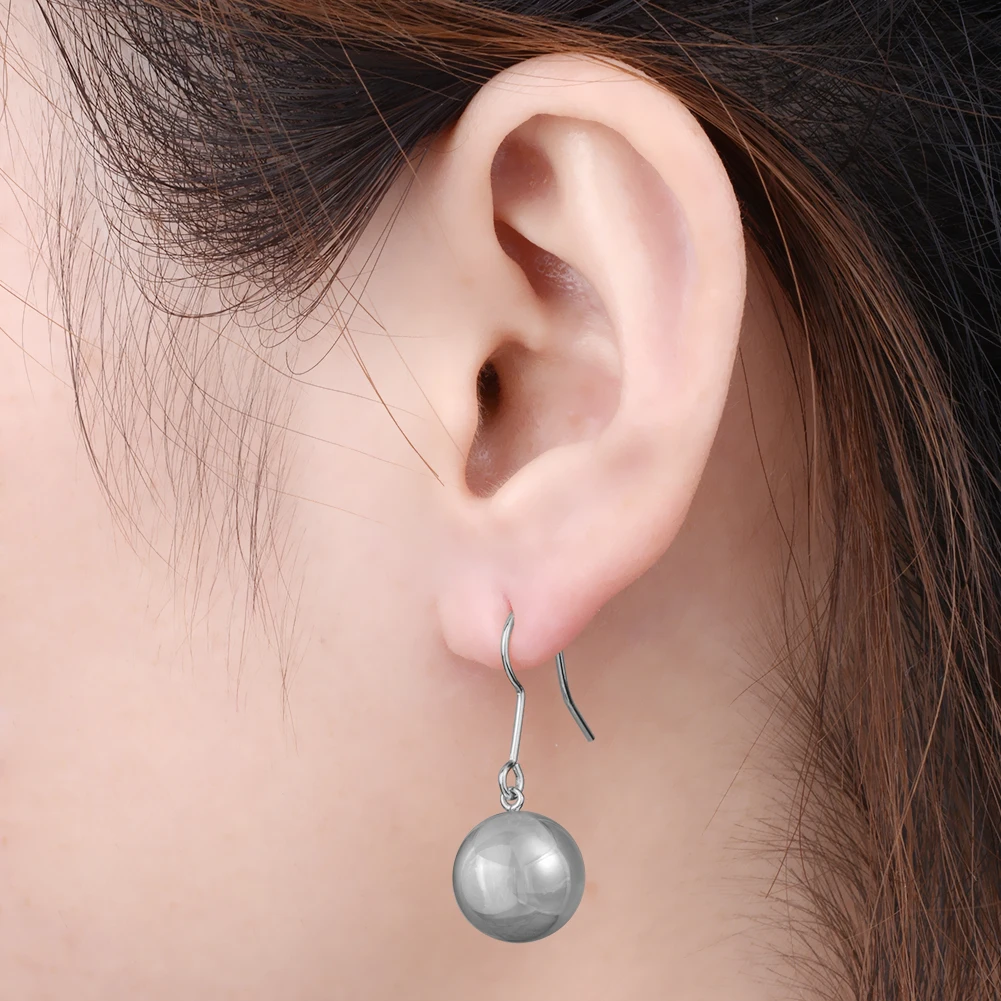 Silver Plated Ball Earrings Bola Harmony Earrings Mexican Bell Musical