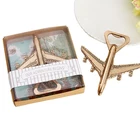 Promotional gifts Metal airplane shape beer bottle opener zinc alloy red wine opener for Wedding