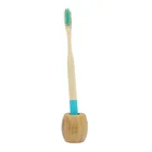 Eco friendly adult natural biodegradable bamboo and charcoal toothbrush