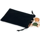 Luxury velvet pouches jewelry bag custom printed logo black drawstring pouch for jewellery bracelet earring