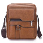 customized large pu messenger bag crossbody vintage leather handbags shoulder bag for men