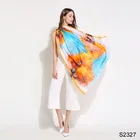 women real silk scarf shawl high quality digital print occupation 135x195