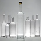 Wholesale custom liquor glass bottle 750ml vodka spirit glass wine bottle 700ml 500ml empty bottle glass