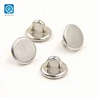 SK Custom Logo Round Shape Sewing Buttons Alloy Metal Shank Button For Ladies