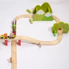 Train Toys Train Kids Wooden Train Toys Wooden Magnetic Mini Wooden Track Small Train Suit
