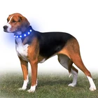 High quality usb collar led para perro with jewel light