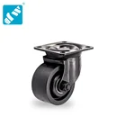 75mm diameter 300kg swivel black fiberglass nylon heavy load low gravity business machine wheel castor/caster