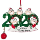 2020 Quarantine Personalized Ornaments Survivor Family Of 5 With Face Hand Sanitized Christmas Ornament