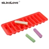 Hot Selling Non-Stick 10 half Cylinder Cavities Silicone Ice Cube Tray Silicon Cake Mold For Chocolate Cookie