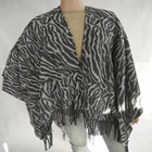 2020 wholesale low price shawls zebra pattern ponchos for women cape wrap for Winter
