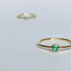 Emerald Ring New Design Fashion Jewelry Luxury Women Girls 18k Gold Emerald Ring