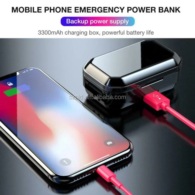 G20 Tws Blue tooth wireless headphones Ipx6 waterproof headphones with LCD screen 3300mAh Smart Power Bank - ANKUX.COM