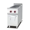 Commercial free-standing electric range with 2-hot plate with cabinet