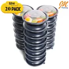 Retail 32OZ black food container, disposable plastic noodle fruit salad bowl with lid