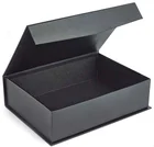 Hard Cardboard Black Color Printing Matt Paper Packaging Box Magnetic Paper GiftBox With Custom Logo
