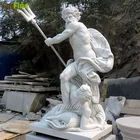 Outdoor Hand Carved Greek Stone Marble Statue of Poseidon Price