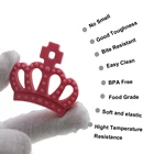 Shape Macrame Silicone Teething Wooden Baby Muslin Teether Set Crown Shape Keys Toys
