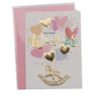 pink greeting cards with lovely pattern for girl