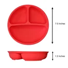 Divided Flexible Silicone Baby and Toddler Plates- Deep Silicone Grip Dishes