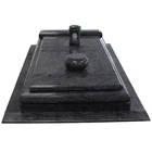 hot sale natural stones black or dark grey marble headstones tombstones monumente