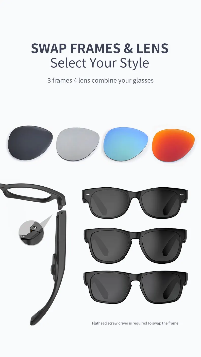 EAS1 bone conduction speaker military headset magic trick tactical sport sunglasses bluetooth 5.0 wireless headphones SALES10 - ANKUX.COM