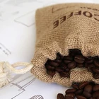 eco friendly top quality mesh drawstring bag jute bag for tea coffer