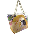 wholesale Summer ladies holiday handbag art design Gustav Klimt The Three Ages of Woman Shoulder Beach straw Bag for Woman